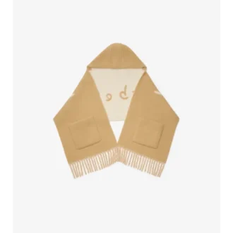Huvtröja i alpaca-ullblandning med logotyp