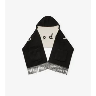 Huvtröja i alpaca-ullblandning med logotyp