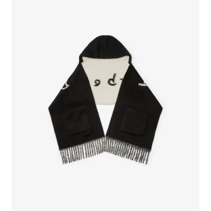 Huvtröja i alpaca-ullblandning med logotyp Huvtröja i alpaca-ullblandning med logotyp