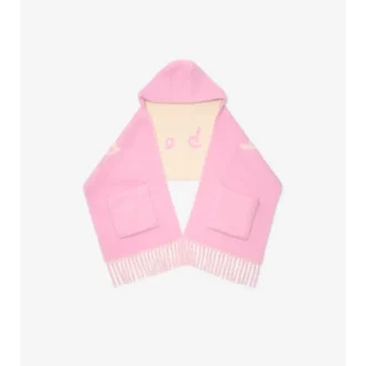 Huvtröja i alpaca-ullblandning med logotyp