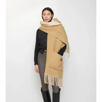 Huvtröja i alpaca-ullblandning med logotyp