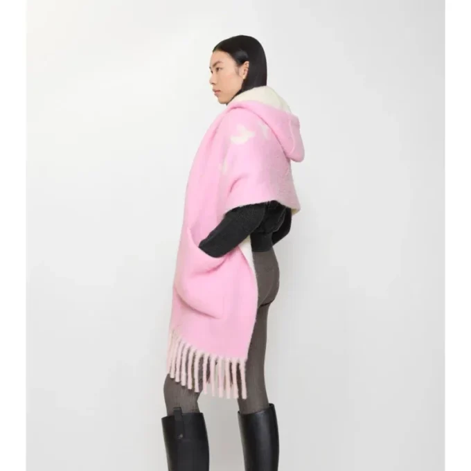 Huvtröja i alpaca-ullblandning med logotyp Huvtröja i alpaca-ullblandning med logotyp