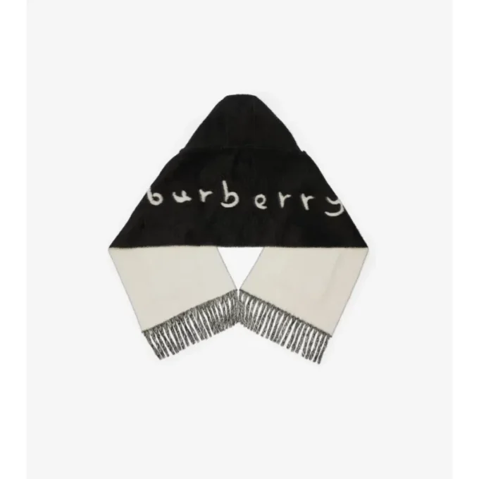 Huvtröja i alpaca-ullblandning med logotyp Huvtröja i alpaca-ullblandning med logotyp