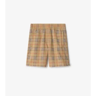 Jersey-shorts med rutmönster