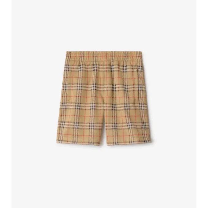 Jersey-shorts med rutmönster Jersey-shorts med rutmönster