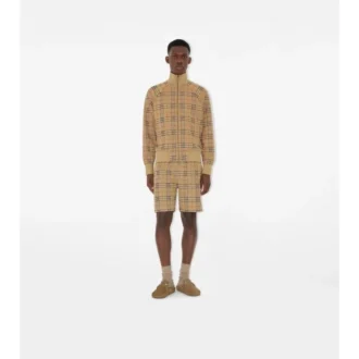 Jersey-shorts med rutmönster
