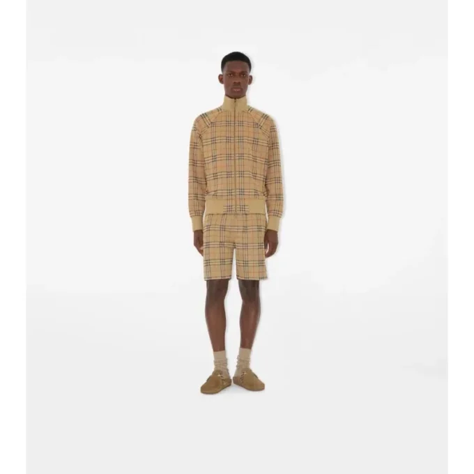 Jersey-shorts med rutmönster Jersey-shorts med rutmönster