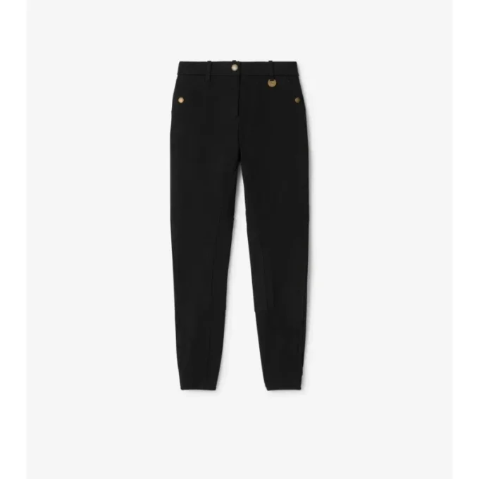 Jodhpurs i stretchbomull med fiskbensmönster Jodhpurs i stretchbomull med fiskbensmönster