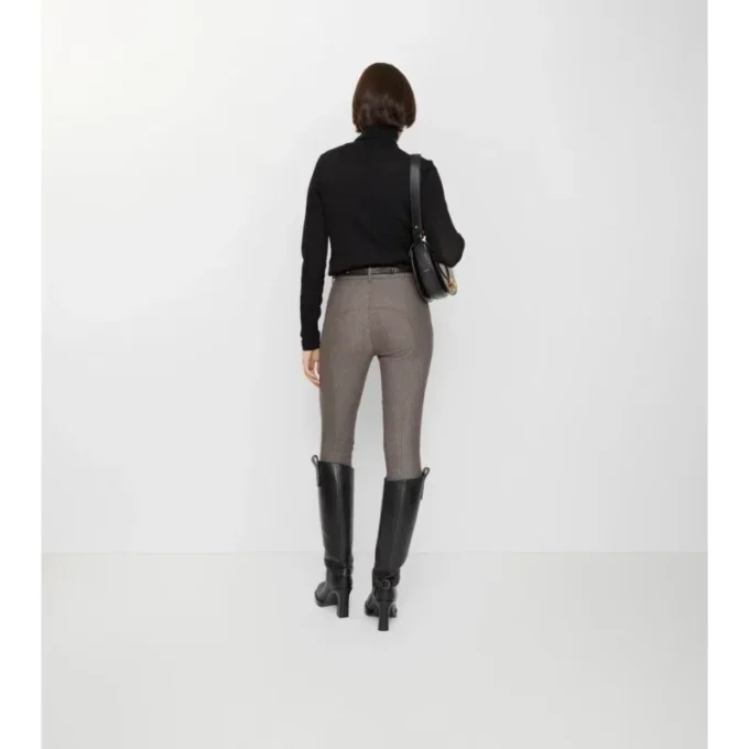Jodhpurs i stretchbomull med fiskbensmönster Jodhpurs i stretchbomull med fiskbensmönster
