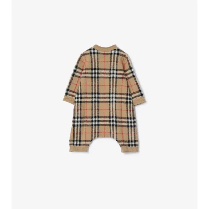 Jumpsuit i ull och kashmir med rutmönster Jumpsuit i ull och kashmir med rutmönster