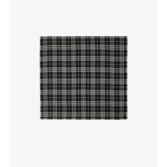 Kashmir- och silkescarf med rutmönster