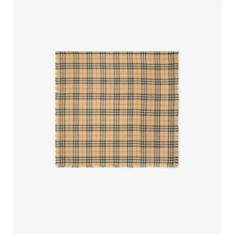 Kashmir- och silkescarf med rutmönster