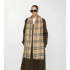 Kashmir- och silkescarf med rutmönster Kashmir- och silkescarf med rutmönster