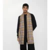 Kashmir- och silkescarf med rutmönster Kashmir- och silkescarf med rutmönster