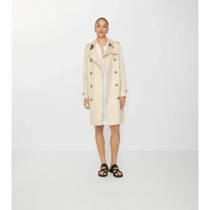 Kensington-trenchcoat i Tropical Gabardine i medellängd Kensington-trenchcoat i Tropical Gabardine i medellängd