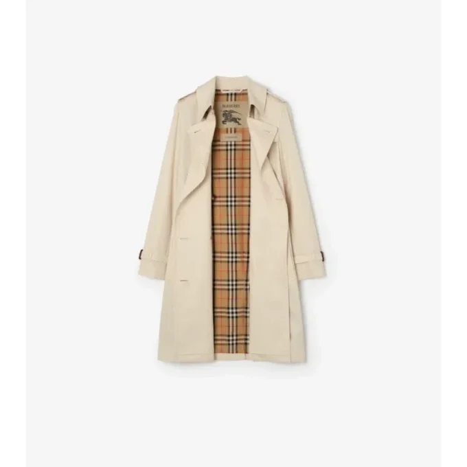 Kensington-trenchcoat i Tropical Gabardine i medellängd Kensington-trenchcoat i Tropical Gabardine i medellängd