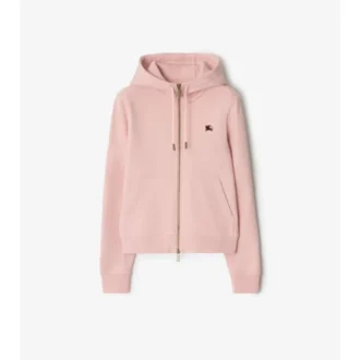 Knight Stamp-hoodie i bomull med dragkedja