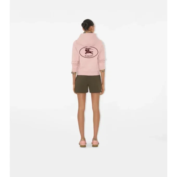 Knight Stamp-hoodie i bomull med dragkedja Knight Stamp-hoodie i bomull med dragkedja