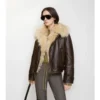 Kort aviatorjacka i shearling Kort aviatorjacka i shearling