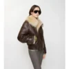 Kort aviatorjacka i shearling Kort aviatorjacka i shearling