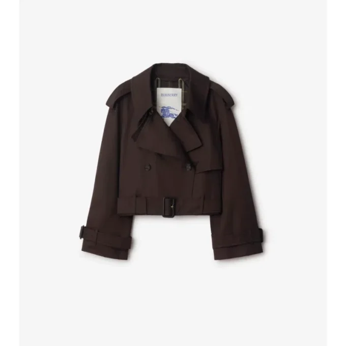 Kort gabardin-trenchcoat Kort gabardin-trenchcoat