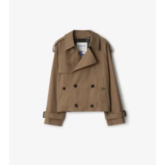 Kort gabardine-trenchcoat Kort gabardine-trenchcoat