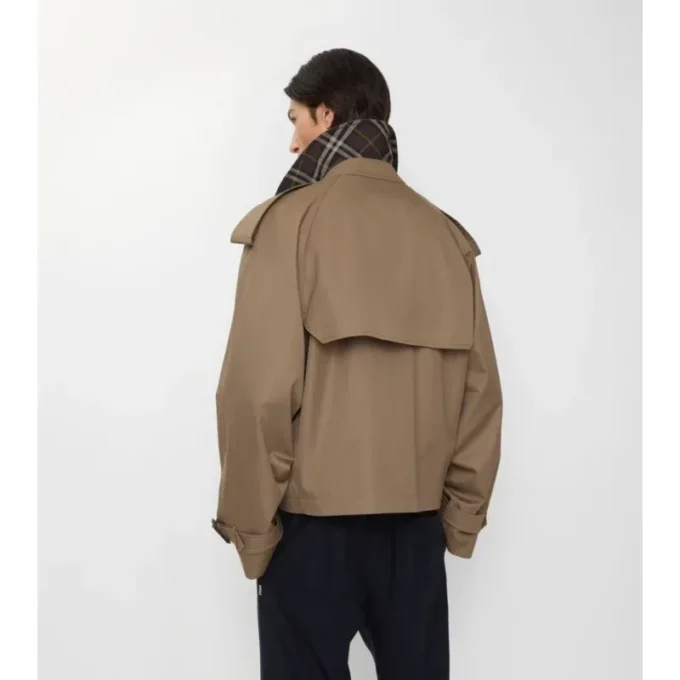 Kort gabardine-trenchcoat Kort gabardine-trenchcoat