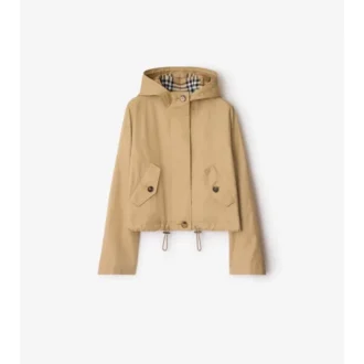Kort gabardineparkas Kort gabardineparkas
