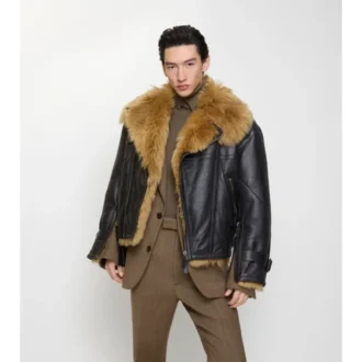 Kort jacka i shearling