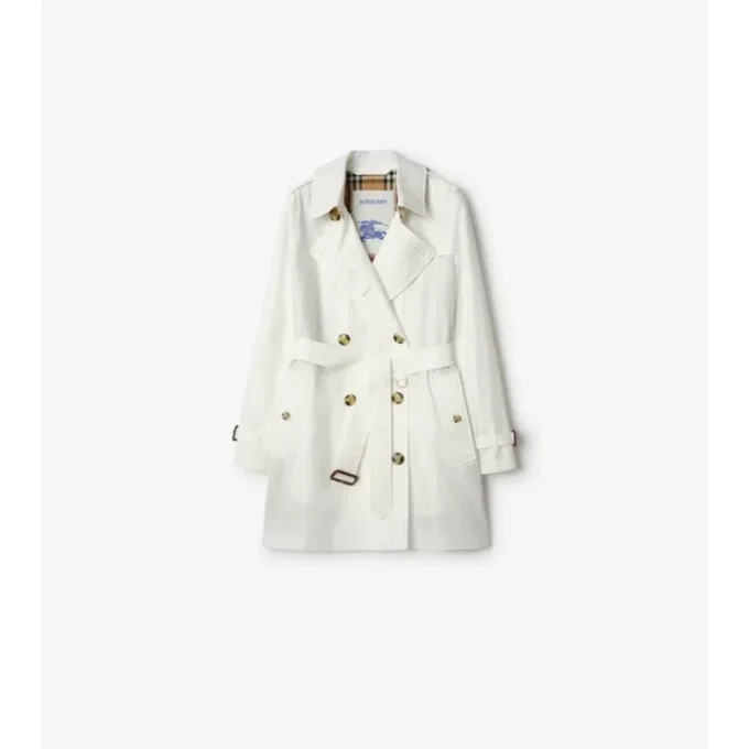Kort Kensington-Trench Coat i Tropical Gabardine Kort Kensington-Trench Coat i Tropical Gabardine