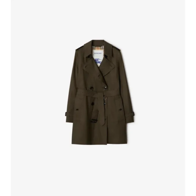 Kort Kensington-Trench Coat i Tropical Gabardine Kort Kensington-Trench Coat i Tropical Gabardine