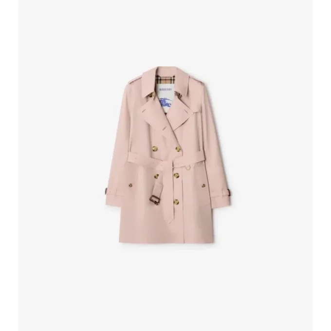 Kort Kensington-Trench Coat i Tropical Gabardine Kort Kensington-Trench Coat i Tropical Gabardine