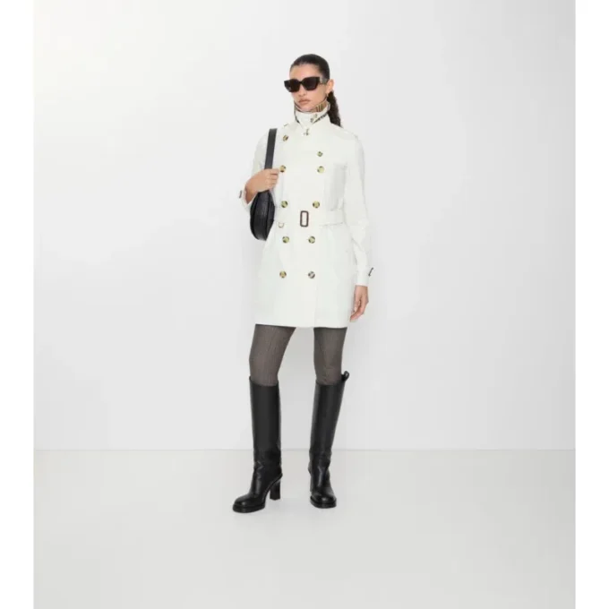 Kort Kensington-Trench Coat i Tropical Gabardine Kort Kensington-Trench Coat i Tropical Gabardine