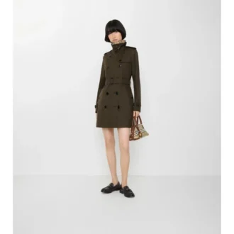 Kort Kensington-Trench Coat i Tropical Gabardine