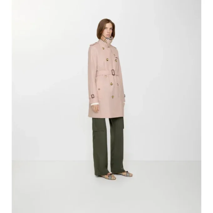 Kort Kensington-Trench Coat i Tropical Gabardine Kort Kensington-Trench Coat i Tropical Gabardine