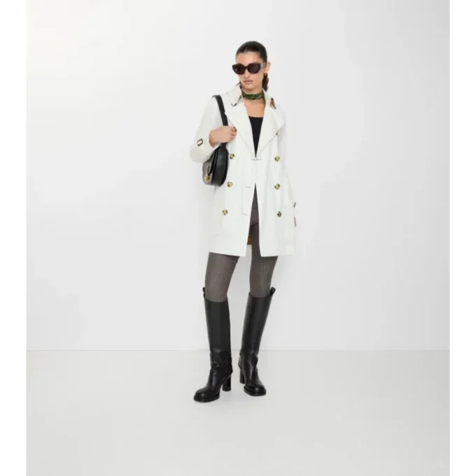 Kort Kensington-Trench Coat i Tropical Gabardine Kort Kensington-Trench Coat i Tropical Gabardine