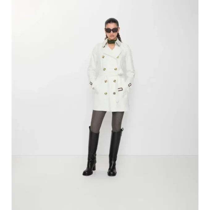Kort Kensington-Trench Coat i Tropical Gabardine Kort Kensington-Trench Coat i Tropical Gabardine
