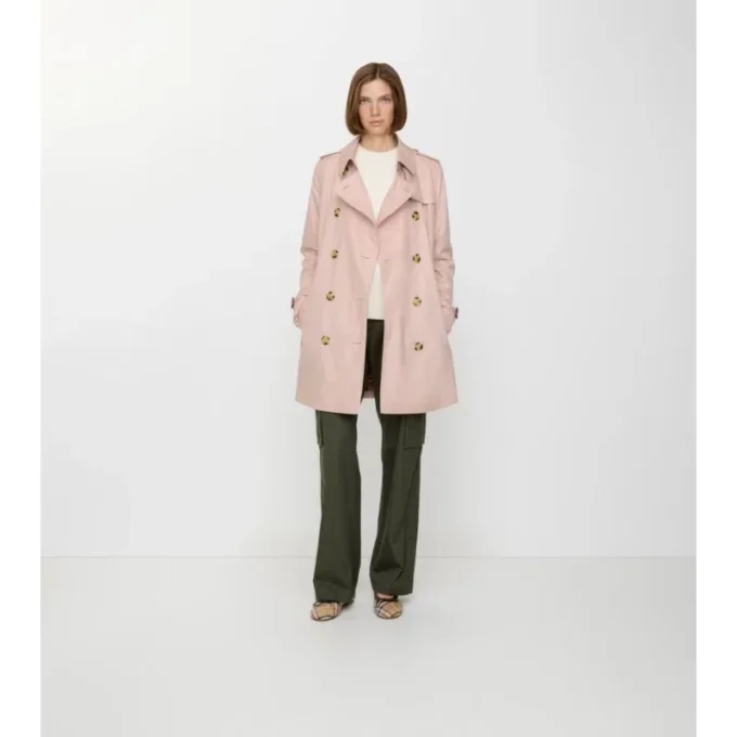 Kort Kensington-Trench Coat i Tropical Gabardine Kort Kensington-Trench Coat i Tropical Gabardine