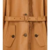 Kort läder Car Coat med fransar Kort läder Car Coat med fransar
