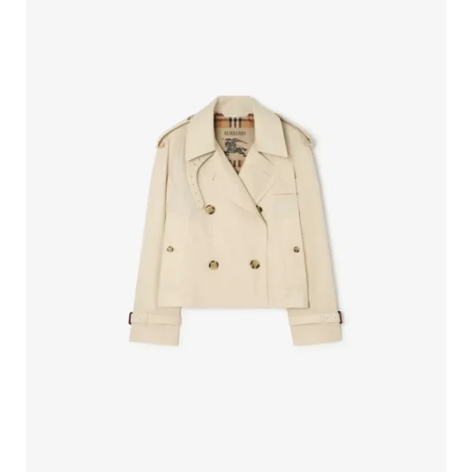 Kort Mayfair-trenchjacka i Tropical Gabardine