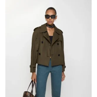 Kort Mayfair-trenchjacka i Tropical Gabardine Kort Mayfair-trenchjacka i Tropical Gabardine