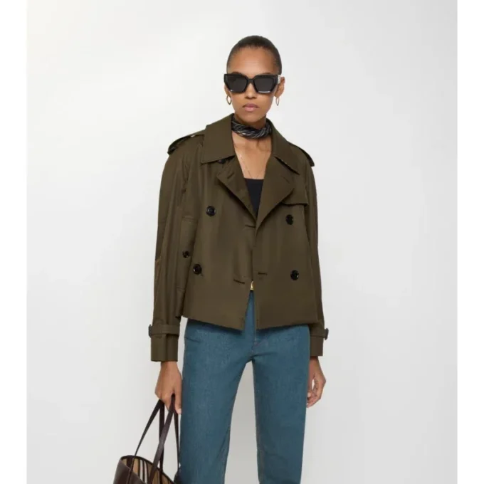 Kort Mayfair-trenchjacka i Tropical Gabardine Kort Mayfair-trenchjacka i Tropical Gabardine