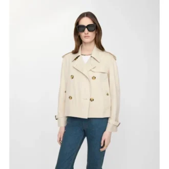 Kort Mayfair-trenchjacka i Tropical Gabardine