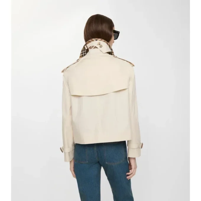 Kort Mayfair-trenchjacka i Tropical Gabardine