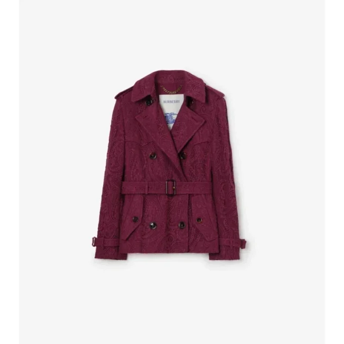 Kort paisley-spets Foxfield-Trench Coat Kort paisley-spets Foxfield-Trench Coat