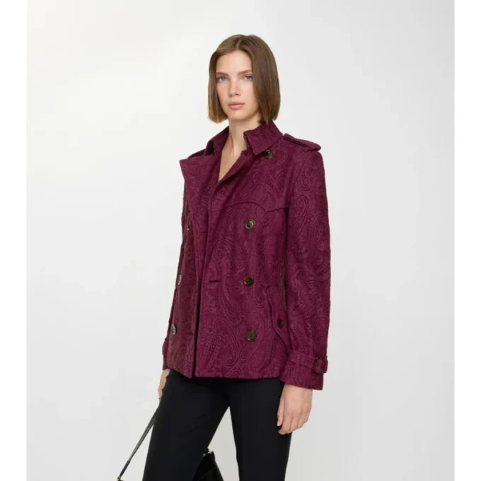 Kort paisley-spets Foxfield-Trench Coat Kort paisley-spets Foxfield-Trench Coat