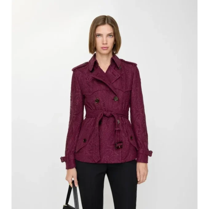 Kort paisley-spets Foxfield-Trench Coat Kort paisley-spets Foxfield-Trench Coat