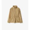 Kort parka i nylon med rutmönster Kort parka i nylon med rutmönster