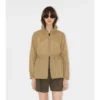 Kort parka i nylon med rutmönster Kort parka i nylon med rutmönster