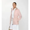 Kort parka i nylon med rutmönster Kort parka i nylon med rutmönster
